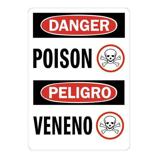 Bilingual OSHA Danger: Poison / Veneno
