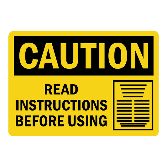 OSHA Caution: Read Instructions Before Using