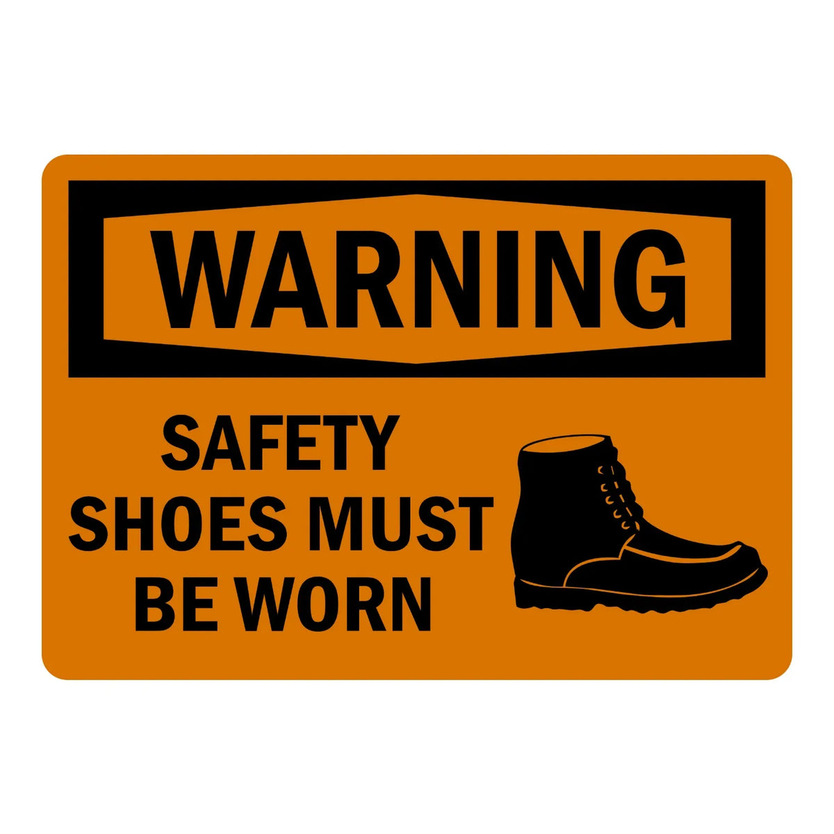 OSHA Warning: Safety Shoes Must Be Worn