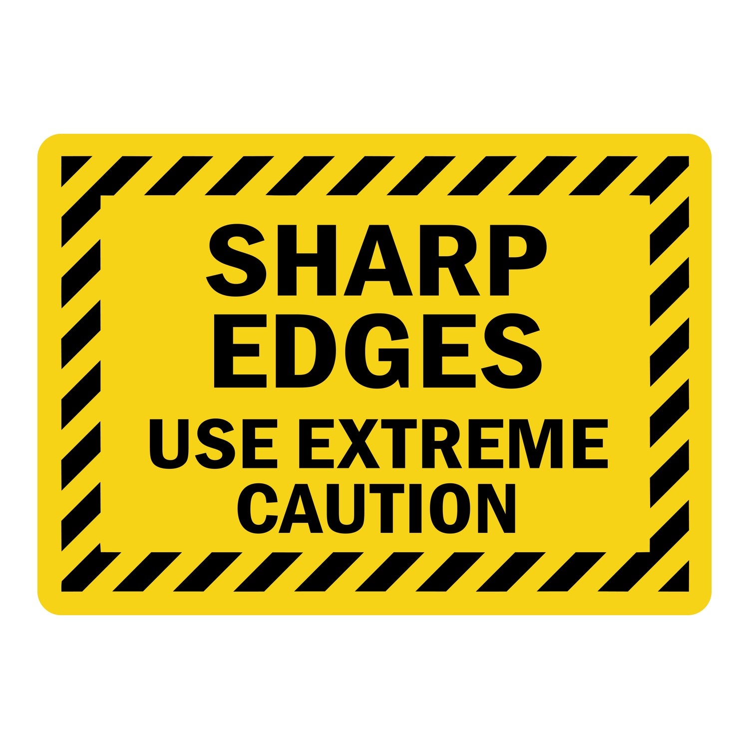OSHA Cut Hazard Sign: Sharp Edges Use Extreme Caution