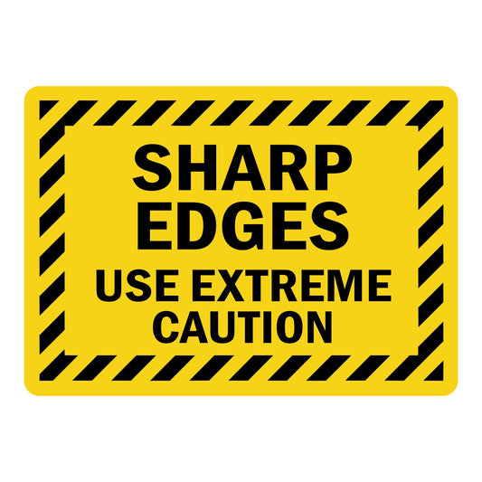 OSHA Cut Hazard Sign: Sharp Edges Use Extreme Caution