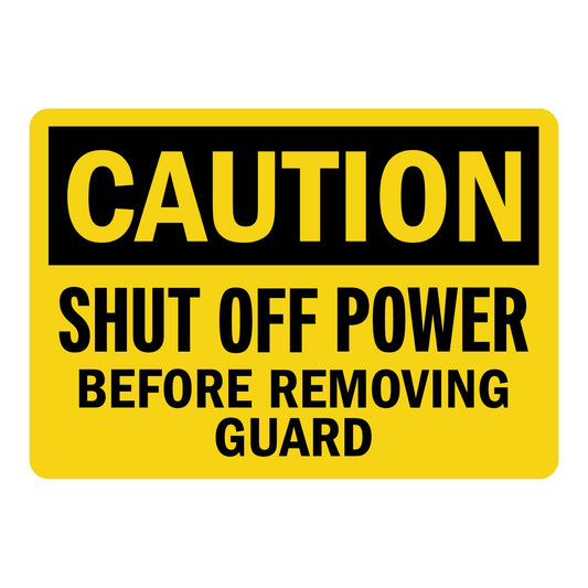 OSHA Caution: Shut Off Power Before Removing Guard