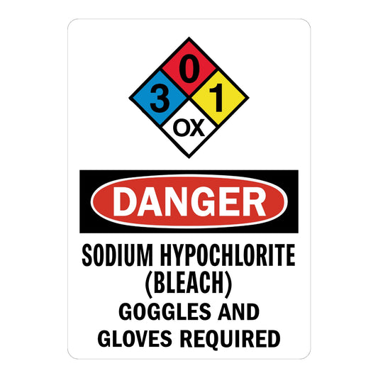 OSHA Danger: Sodium Hypochlorite