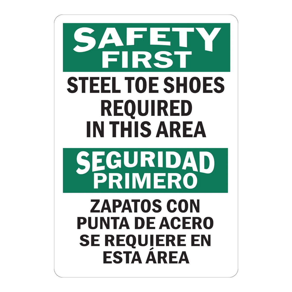 Bilingual Safety First: Steel Toe Shoes Required in This Area