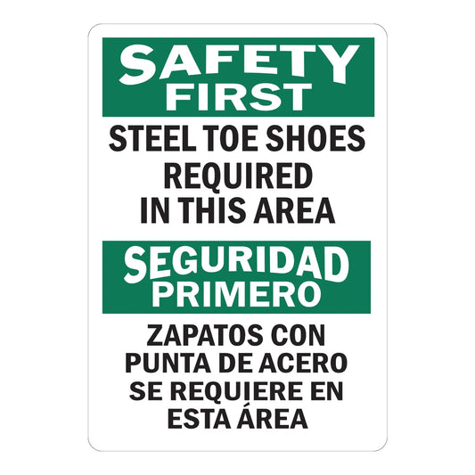 Bilingual Safety First: Steel Toe Shoes Required in This Area