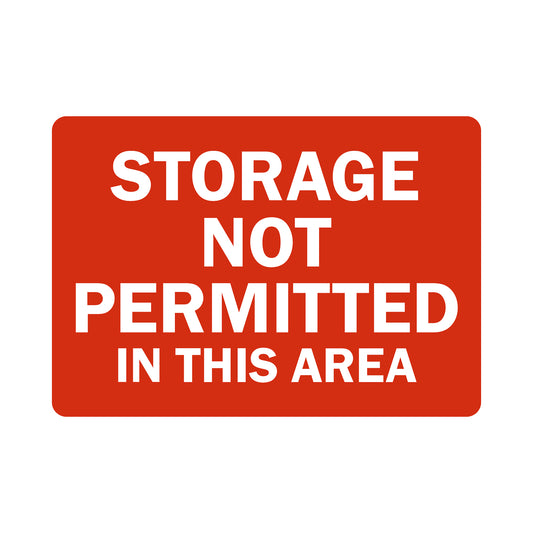 Hazard: Storage Not Permitted in This Area