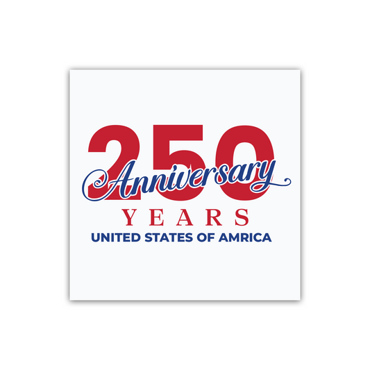 USA 250th Anniversary Stickers – Patriotic Typography Design