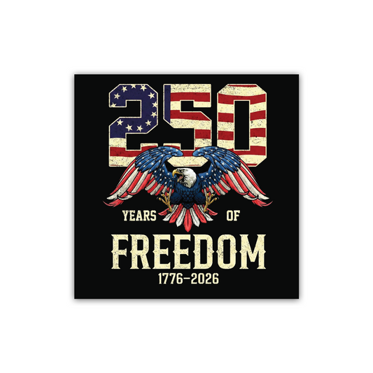 USA 250th Anniversary Stickers – US Flag & Bald Eagle Freedom Design