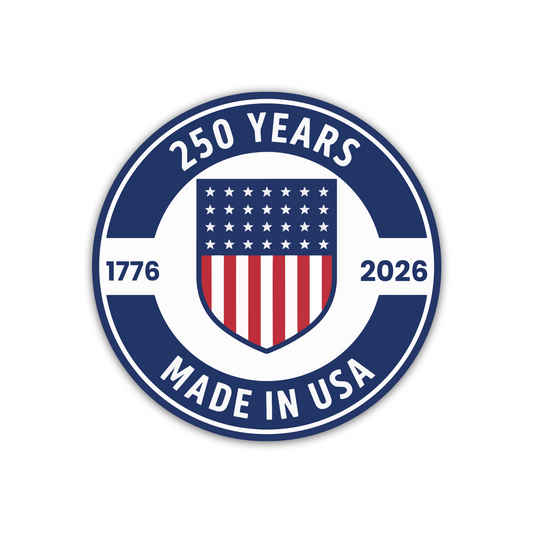 USA 250th Anniversary Stickers – Patriotic Anniversary Badge Design