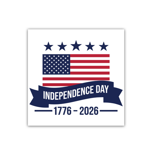 250th Anniversary (1776–2026) Stickers – American Flag Independence Day Design