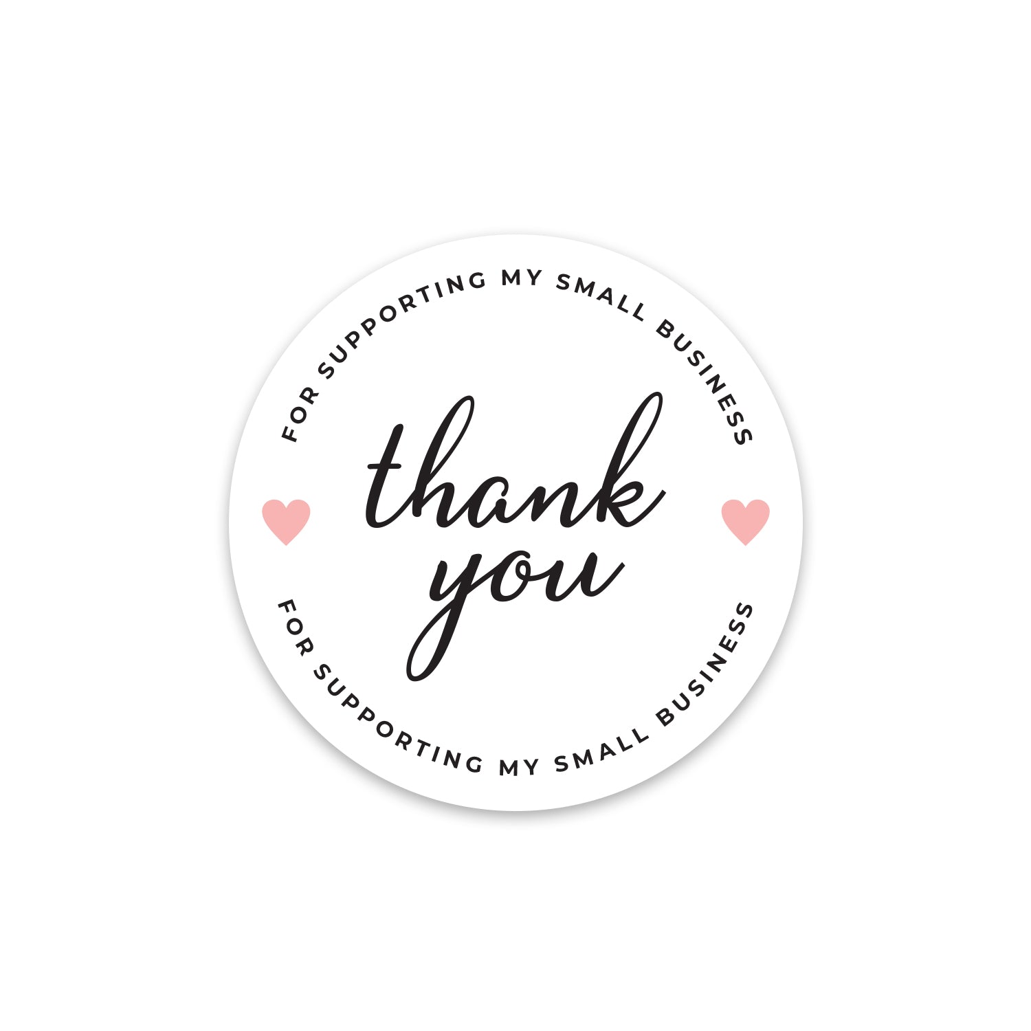 Thank You Sticker – Minimal Circle Design