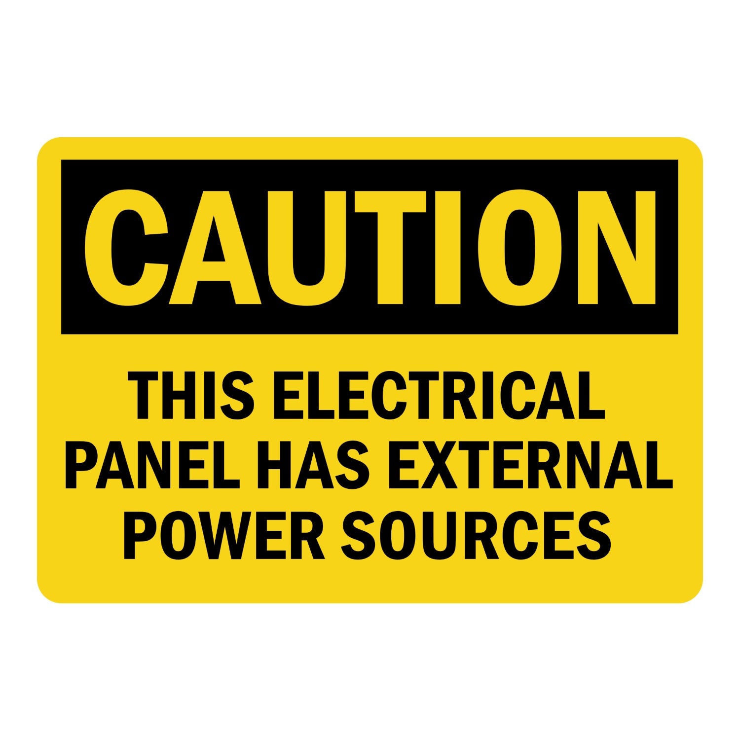 OSHA Caution: This Electrical Panel Has External Power Sources