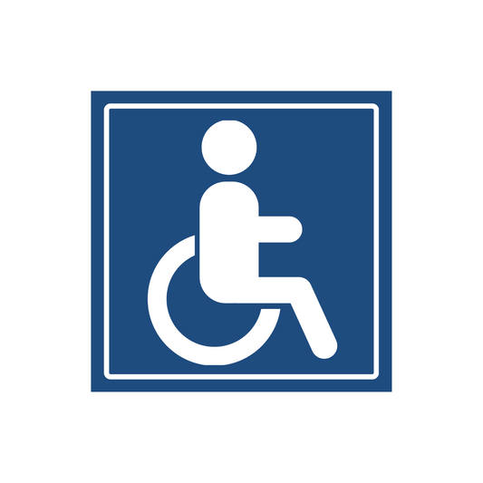 Handicap Wheelchair Accessible - 6-Pack Individually Cut Stickers - 6”x6”