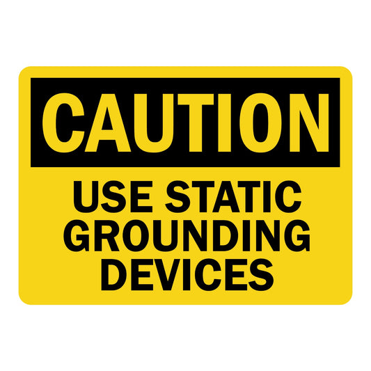 OSHA Caution: Use Static Grounding Devices