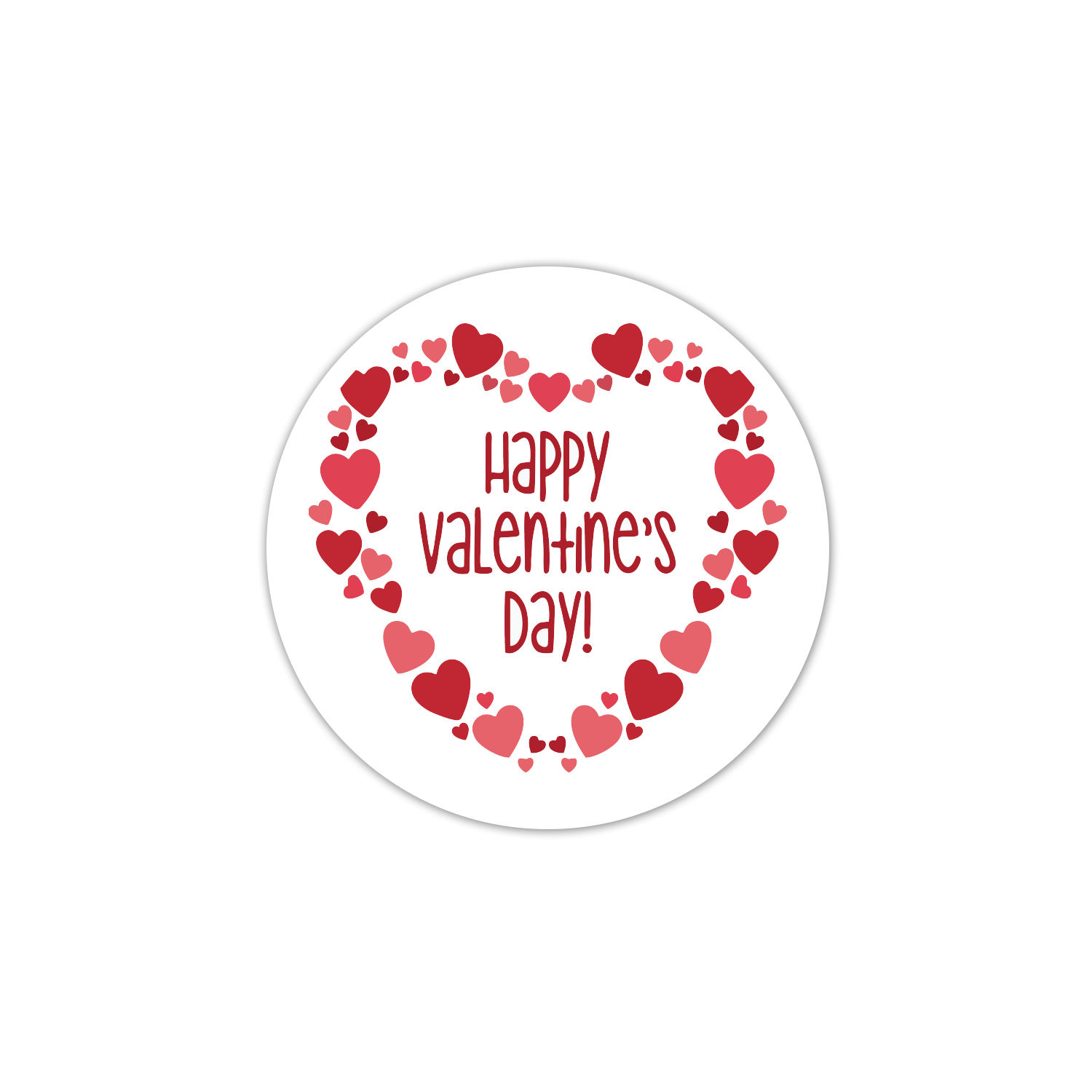 Valentine’s Day Sticker – Happy Valentine Heart Frame Design