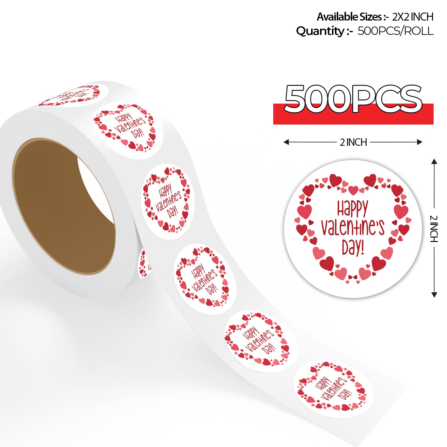 Valentine’s Day Sticker – Happy Valentine Heart Frame Design