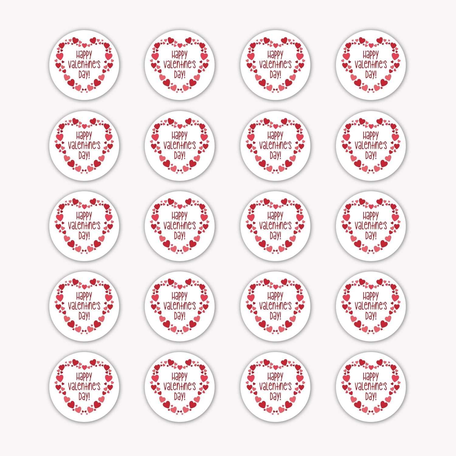 Valentine’s Day Sticker – Happy Valentine Heart Frame Design