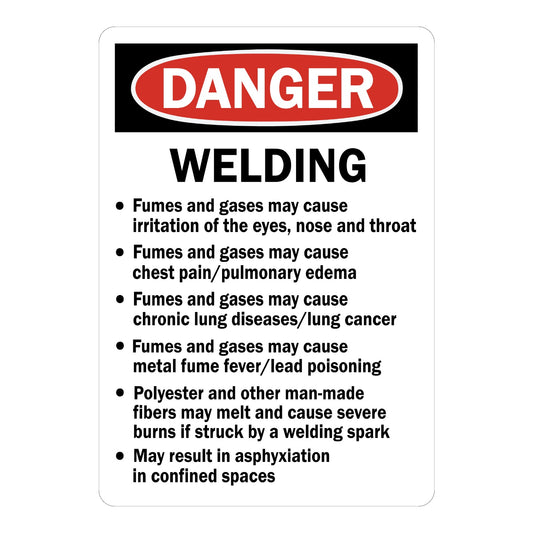 OSHA Danger: Welding Fumes and Gases May Cause Irritation of the Eyes, Nose and Throat Fumes and Gases May Cause Chest Pain