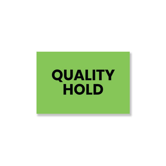 StickerJet Quality Hold – OSHA Quality Control Roll Labels – 2x3" Rectangle Labels – 500 Qty/Roll – Paper, Easy Peel And Stick, Strong Adhesive, Made In USA