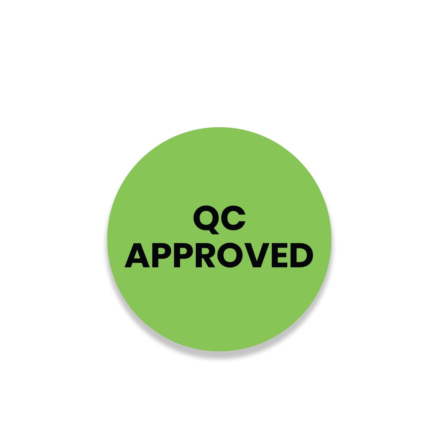 StickerJet QC Approved – OSHA Quality Control Roll Labels – 2" Circle Labels – 500 Qty/Roll – Paper, Easy Peel And Stick, Strong Adhesive, Made In USA