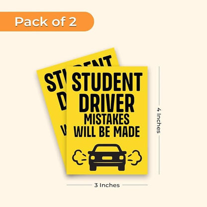 Student Driver: Mistakes Will Be Made – Student Driver Stickers